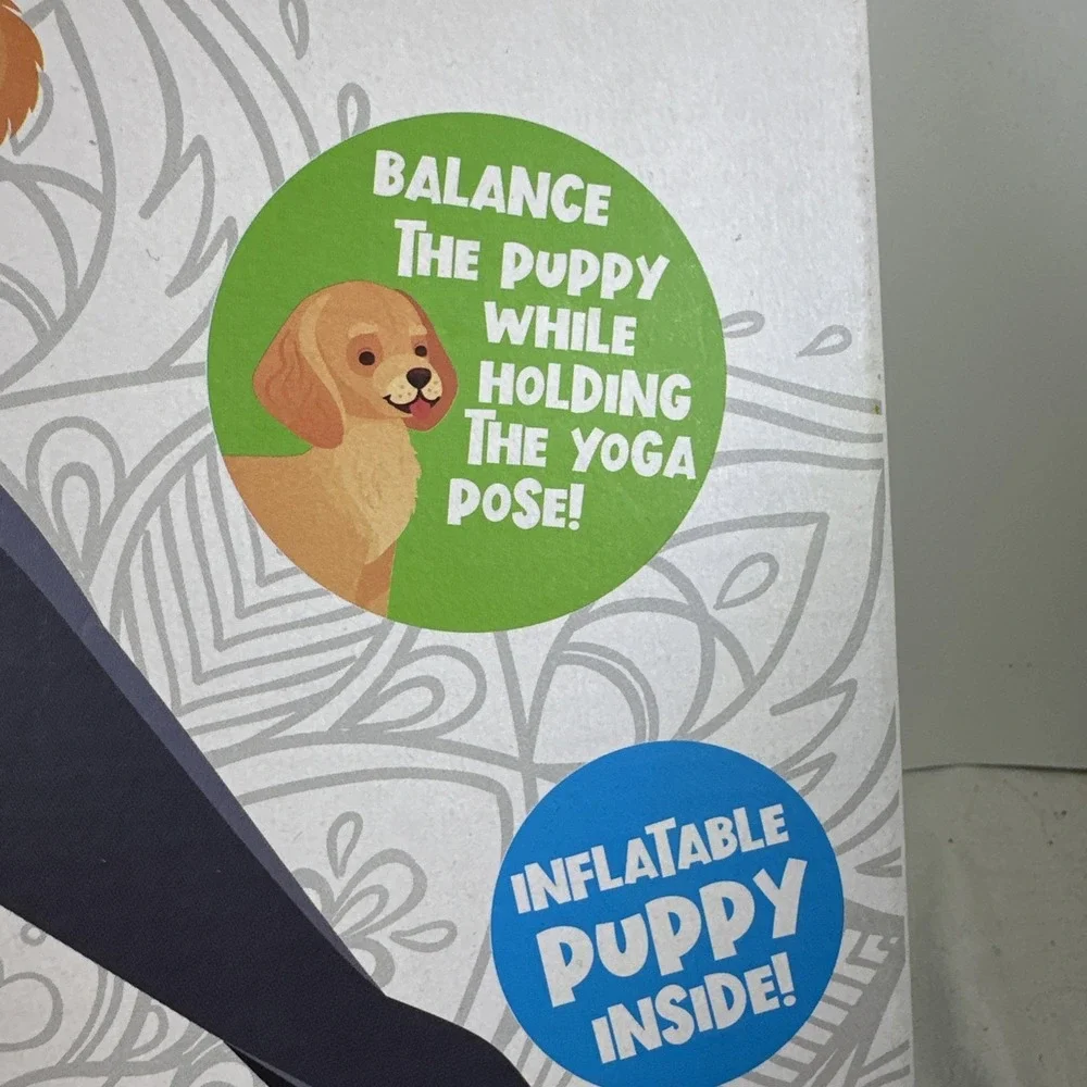Puppy Yoga Balance Fitness Training Game With Inflatable Puppy And 100 Yoga Card